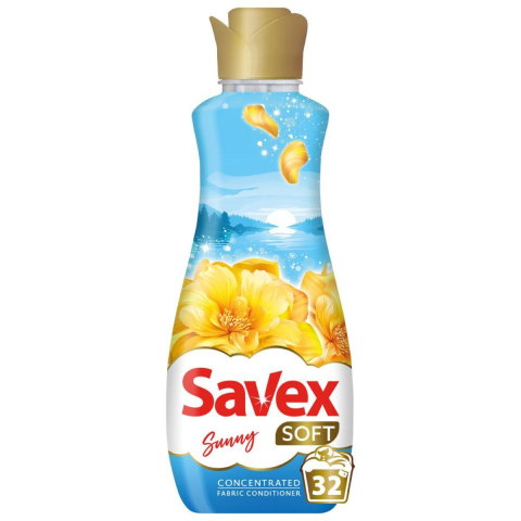 Curatenie & Intretinere - Balsam pentru rufe concentrat, Savex Soft Sunny, 800 ml, 32 spalari