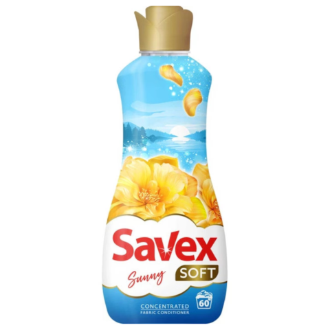 Ingrijire Haine - Balsam pentru Rufe, Savex Soft, Concentrat Sunny, 60 spalari, 1.5 L