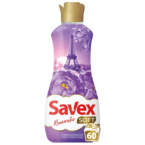 Ingrijire Haine - Balsam pentru Rufe, Savex Soft, Concentrat Romantic, 60 spalari, 1.5 L