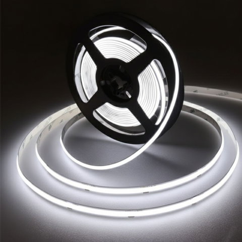Benzi LED - Banda LED COB 320LED/m 12W/m IP20 4000K 24V PCB 8mm, Spin SPN6818, 5m/rola