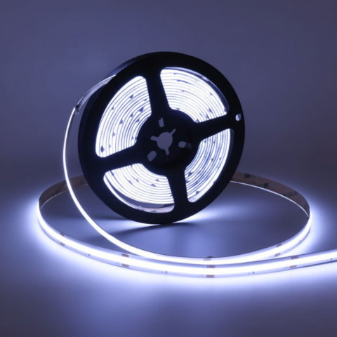 Benzi LED - Banda LED COB 320LED/m 12W/m IP20 6000K 24V PCB 8mm, Spin SPN6819, 5m/rola