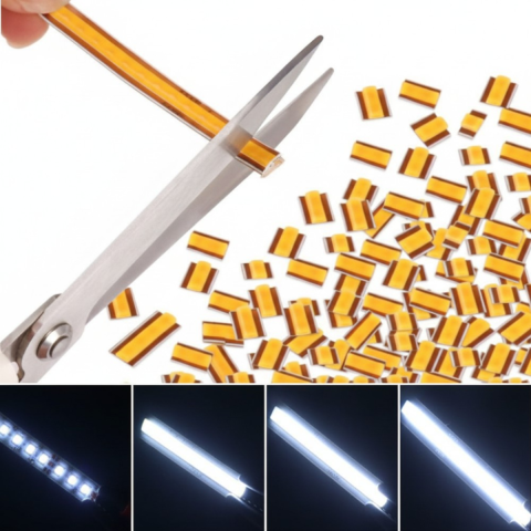 Benzi LED - Banda LED COB Free Cut 24v 13w/m 3000k Lumina Calda 5m/rola, Spin SPN6834, 5m/rola