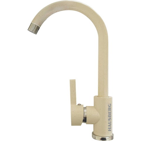 Sanitare - Baterie de bucatarie Hausberg HB-F5001, monocomanda, finisaj mat, Bej