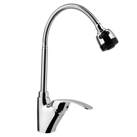 Sanitare - Baterie pentru bucatarie cu pipa flexibila Sanitec SN0017, monocomanda