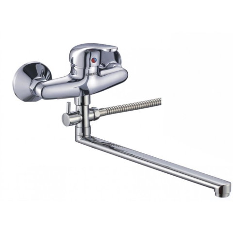 Sanitare - Baterie pentru cada Sanitec SN0011, monocomanda, finisaj zincat + accesorii