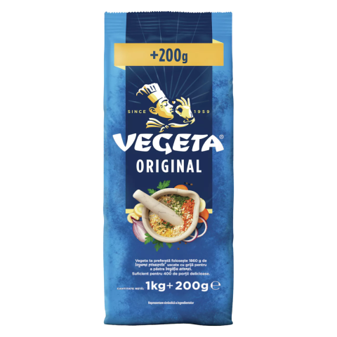 Bacanie - Baza mancare cu legume Vegeta, 1 Kg + 200 g
