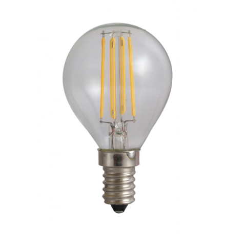 Becuri - Bec Filament Sferic E14, 4W=45W, 4000K, lumina neutra, Spin SPN6625, 1 buc