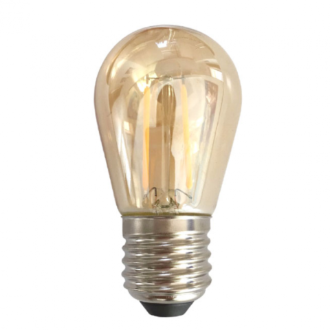 Becuri - Bec LED Filament Amber E27/1W/100LM/2500K ST45, 1 buc