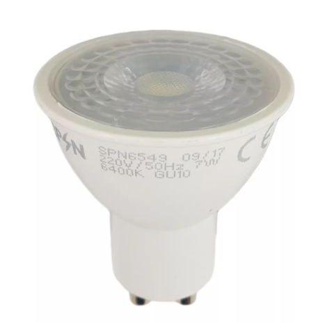 Becuri - Bec Led GU10, 8W=70W, 6400K, lumina rece, 610Lm, dimabil, Spin SPN6549M, 1 buc