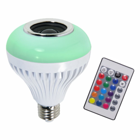Casa, Gradina & Bricolaj - Bec led RGB cu difuzor si telecomanda 12W, Delight DL65910, 1 buc
