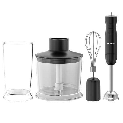 Electrocasnice & Climatizare - Blender 3 in 1 Hausberg HB-7701NG, 500 W, 2 viteze, capacitate pahar 700 ml, tocator 500 ml