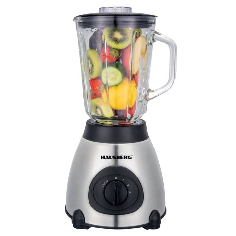 Electrocasnice & Climatizare - Blender cu rasnita Hausberg HB-7762, doua viteze cu pulsatii, recipient sticla 1.5 L, 400 W