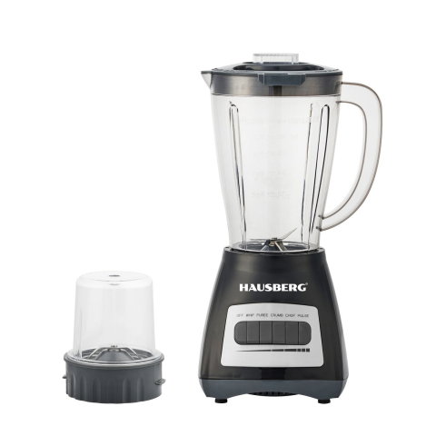 Electrocasnice & Climatizare - Blender cu rasnita Hausberg HB-7770NG, 500 W, 4 trepte de viteza, vas din plastic gradat de 1.5L