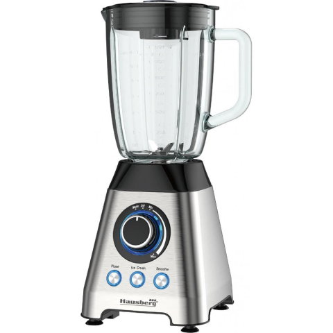 Electrocasnice & Climatizare - Blender Hausberg HB-7764, doua viteze cu pulsatii, recipient sticla 1.8 L, 1200 W