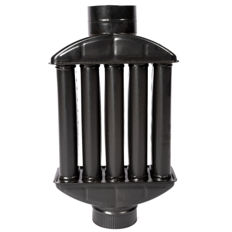 Casa, Gradina & Bricolaj - Burlan recuperator caldura plat, 130 mm, Gri mat