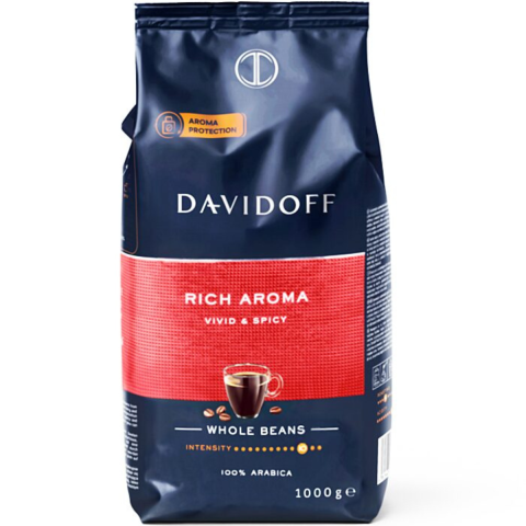 Ceai si Cafea - Cafea boabe, Davidoff Rich Aroma, 1 kg