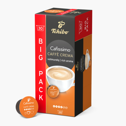 Ceai si Cafea - Cafea Tchibo, Cafissimo, Caffe Crema Rich Aroma, 30 capsule, 222 g