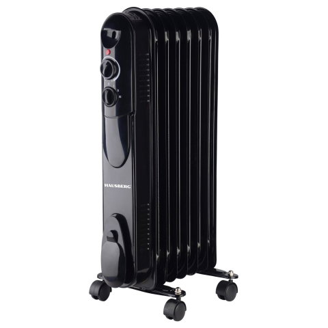 Electrocasnice & Climatizare - Calorifer electric cu ulei Hausberg HB-8905, 3 trepte, 600-900-1500 W, 7 elementi, termostat reglabil