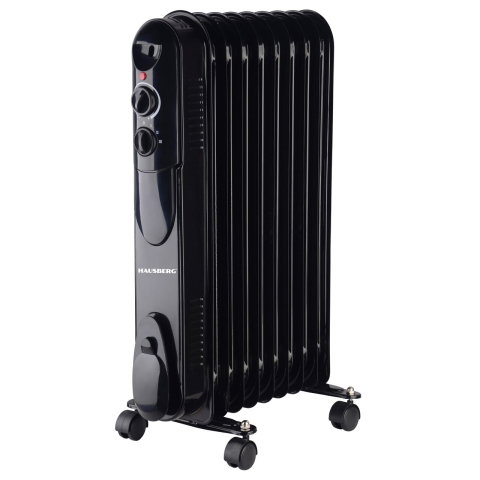 Electrocasnice & Climatizare - Calorifer electric cu ulei Hausberg HB-8915, 3 trepte, 800-1200-2000 W, 9 elementi, termostat reglabil