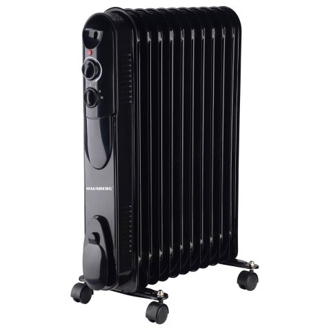 Electrocasnice & Climatizare - Calorifer electric cu ulei Hausberg HB-8925, 3 trepte, 1000-1500-2500 W, 11 elementi, termostat reglabil