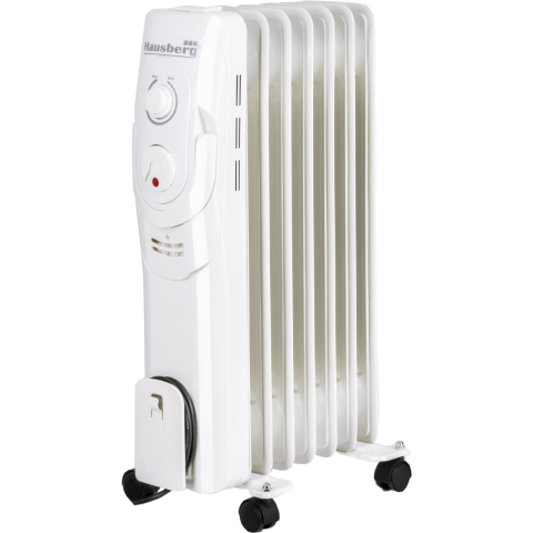 Electrocasnice & Climatizare - Calorifer electric Hausberg HB-8900AB, 1500 W, 7 elementi, 3 nivele de putere, termostat reglabil
