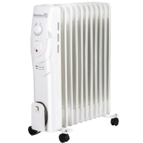 Electrocasnice & Climatizare - Calorifer electric Hausberg HB-8920AB, 2500 W, 11 elementi, 3 nivele de putere, termostat reglabil