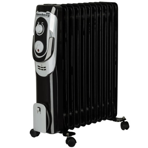 Electrocasnice & Climatizare - Calorifer electric Hausberg HB-8920NG, 2500 W, 11 elementi, 3 nivele de putere, termostat reglabil