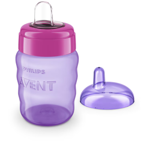 Jucarii, Copii & Bebe - Cana cu tetina de formare Philips Avent, +9 luni, roz, 200 ml, SCF553/03