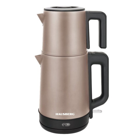 Electrocasnice & Climatizare - Cana electrica inox Hausberg HB3636AU pentru ceai cu ceainic, 2L fierbator, 1L infuzor