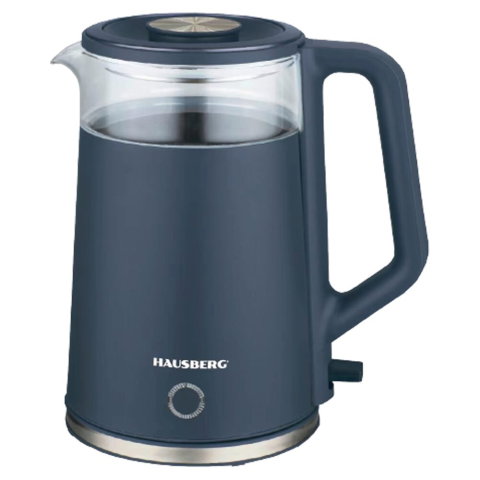 Electrocasnice & Climatizare - Cana fierbator Hausberg HB-3619BL, 1500-1800 W, capacitate 2L