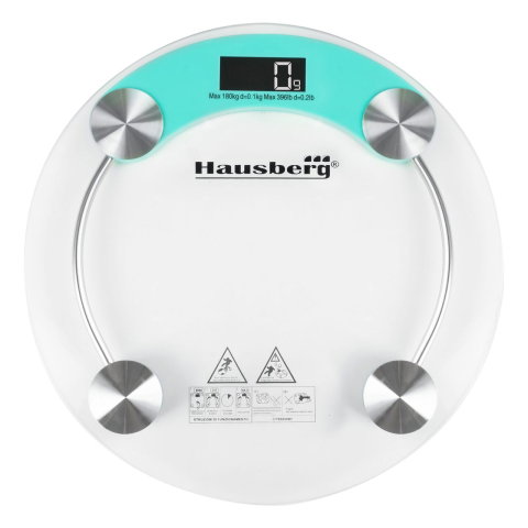Ingrijire Personala & Cosmetice - Cantar corporal Hausberg HB-6000BL, display LCD, inchidere automata, indicator baterie, 180 kg