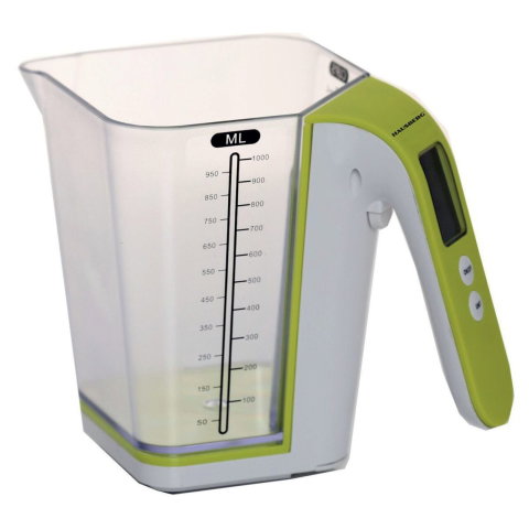 Cantare de bucatarie - Cantar digital pentru bucatarie Hausberg HB-6014, ecran LCD, cana gradata