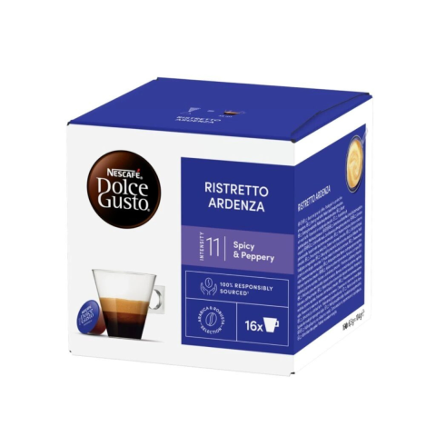 Ceai si Cafea - Capsule Nescafé Dolce Gusto Espresso Ristretto Ardenza - 16 Capsule - Cafea Intensă și Aromată, 104g