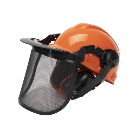 Casa, Gradina & Bricolaj - Casca cu viziera protectie din plasa si antifoane