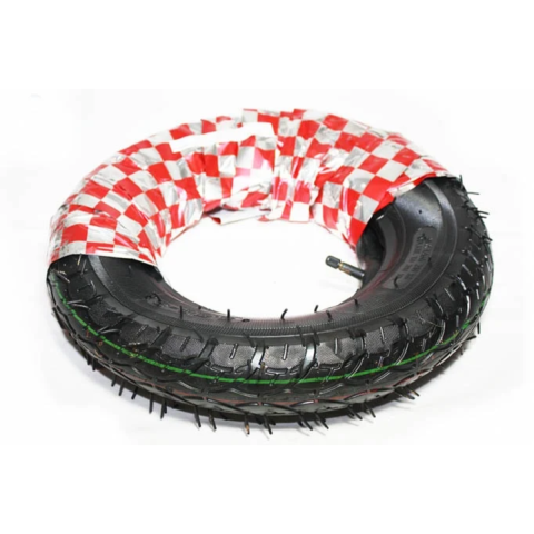 Accesorii echipamente pentru transport si ridicat - Cauciuc + camera Micul Fermier 3.50-8, profil floare, premium