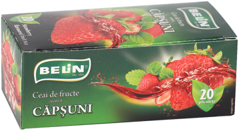 Ceai si Cafea - Ceai de capsuni Belin, 20 plicuri, 40 gr