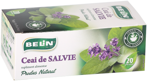 Ceai si Cafea - Ceai de salvie Belin, 20 plicuri, 36gr