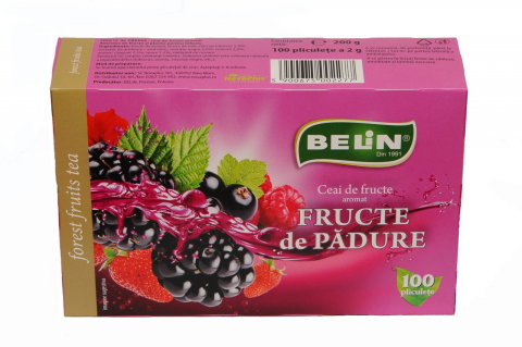Ceai si Cafea - Ceai fructe de padure Belin, 100 plicuri