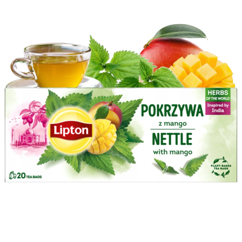 Ceai - Ceai Lipton Herbal Mango si Urzica, 20 plicuri/cutie, 26 g