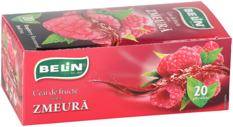 Ceai si Cafea - Ceai zmeura Belin, 20 plicuri, 40 gr