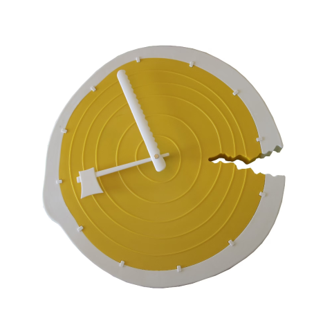 Casa, Gradina & Bricolaj - Ceas de perete trunchi copac, Techno Line, Galben