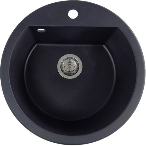 Sanitare - Chiuveta bucatarie Hausberg Adina HBC-9701, cuva rotunda, diametru 51 cm