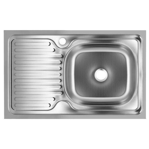Sanitare - Chiuveta bucatarie pentru masca Sanitec EC-416/D, cuva dreapta, 80x50 cm, Inox