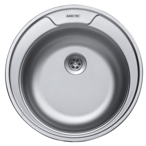 Sanitare - Chiuveta bucatarie Sanitec C401, pentru blat, diametru 49 cm, Inox