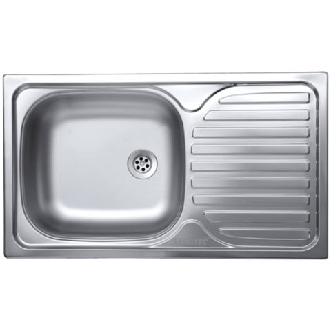 Sanitare - Chiuveta bucatarie Sanitec C403S, pentru blat, finisaj satinat, cuva stanga, 76x43.5 cm, Inox