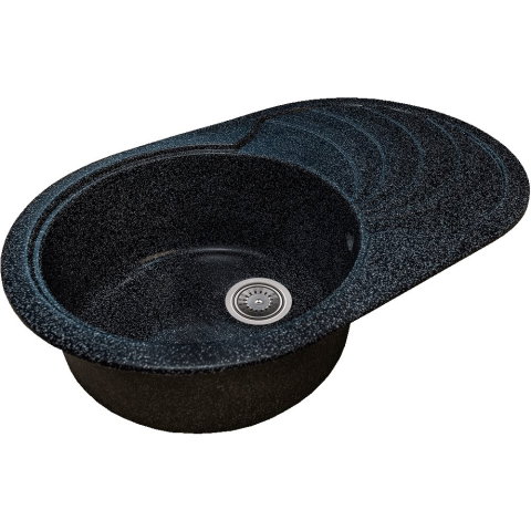 Sanitare - Chiuveta bucatarie Sanitec NS SN9033ST-NG, granit-compozit, 1 cuva stanga, 78x50 cm