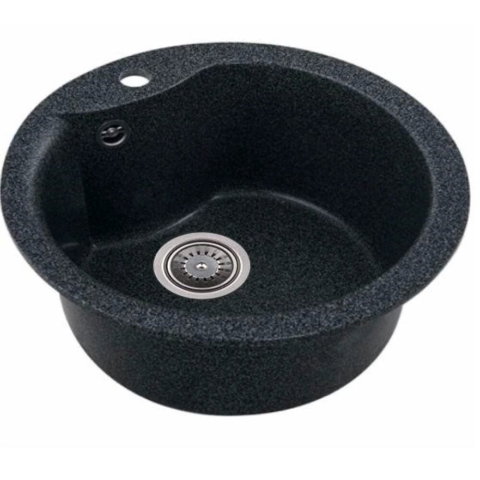 Sanitare - Chiuveta bucatarie Sanitec Pi SN9032NG, granit-compozit, 1 cuva rotunda, 49 cm