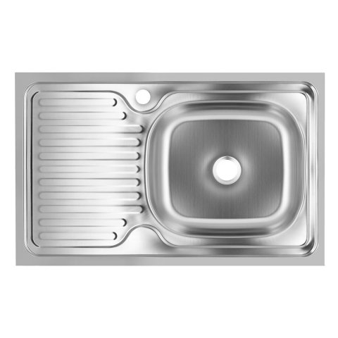 Sanitare - Chiuveta bucatarie Sanitec S416D, pentru masca, cuva dreapta, 80x50 cm, Inox