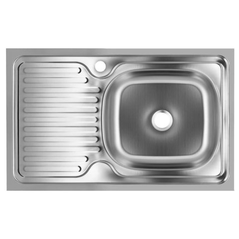 Sanitare - Chiuveta bucatarie Sanitec SN7002D, pentru blat 76x43.5 cm, cuva dreapta