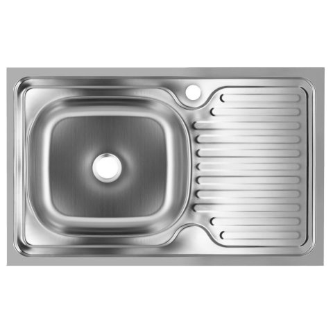 Sanitare - Chiuveta bucatarie Sanitec SN7002S, pentru blat 76x43.5 cm, cuva stanga